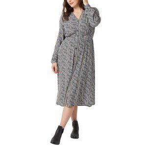 NWT Chaps Womes Midi Floral Flowy Lightweight Dress Blue Floral Size S $60 EE145